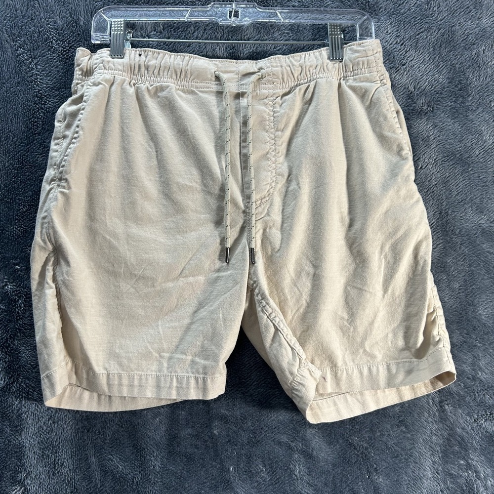 Faherty Mens Size S Beige Essential Cotton Drawstring Shorts (M9)